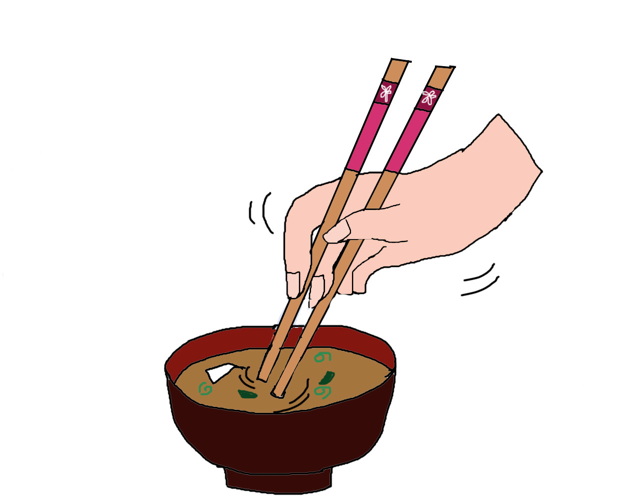 日本文化を英語で説明しよう お箸のマナー Bad Chopstick Manners